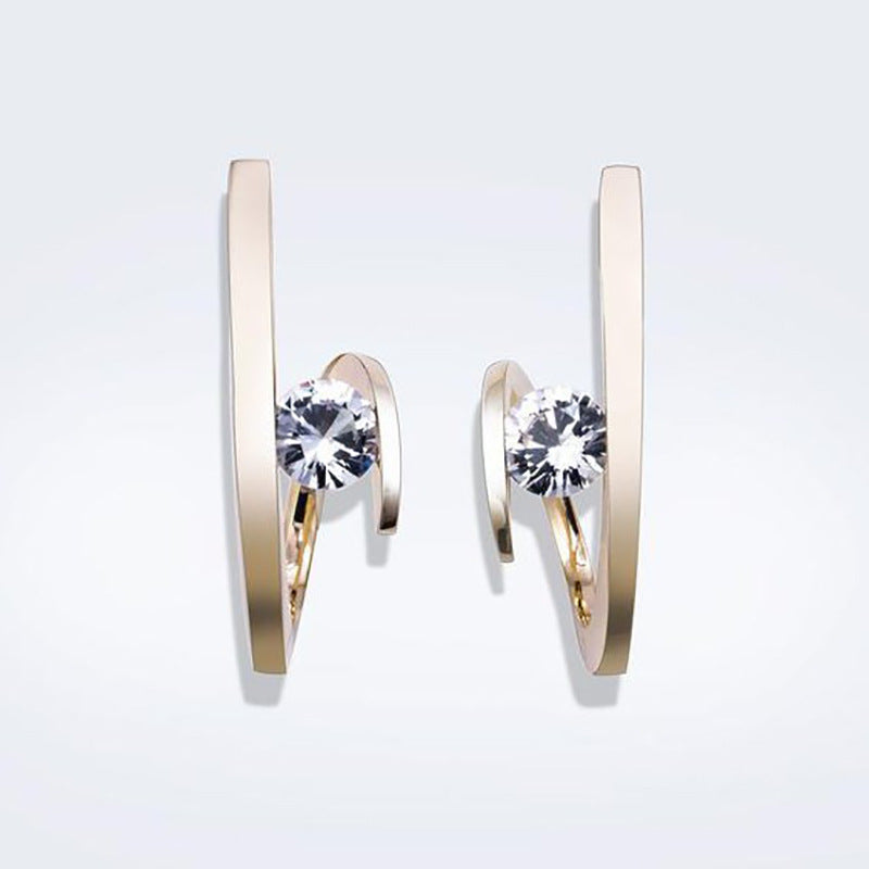 Wholesale Statemente Green Turquoise Metal Earrings